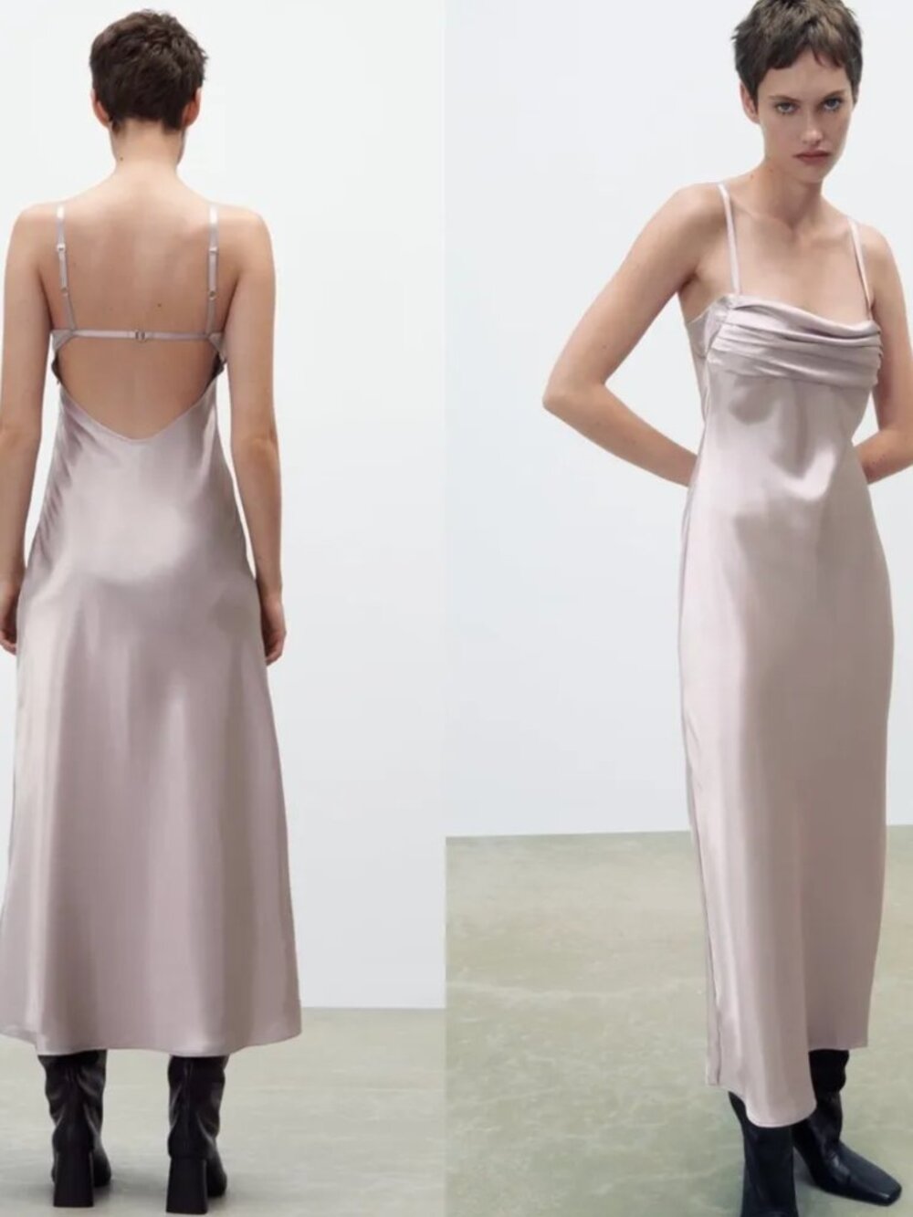 Zara Satin Lingerie Style Dress XS